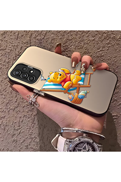 Hontinga حافظة صلبة رفيعة متوافقة مع كاميرا سامسونج جالاكسي A52، نمط دب لطيف