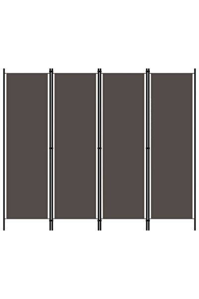 vidaxl 4-Panel Room Divider Anthracite 200x180 cm