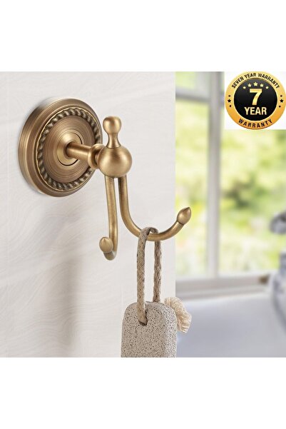 OEM Banyo Tuvalet Antik Havlu Bornoz Askılık 2 li Yeni Tarz Stil 7 Yıl Garant...