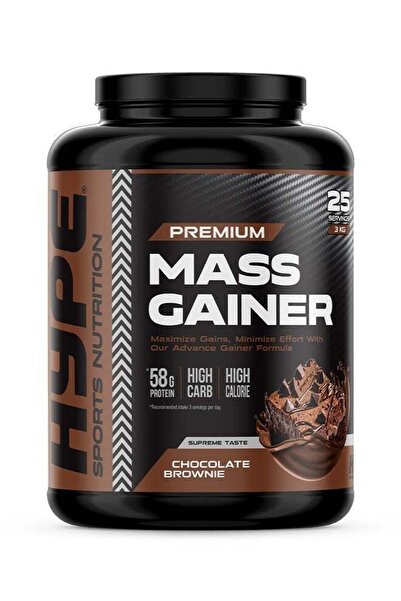Hype MASS GAINER CHOCOLATE BROWNIE | 3kg | Muscle Growth & Recovery, Low Fat ...