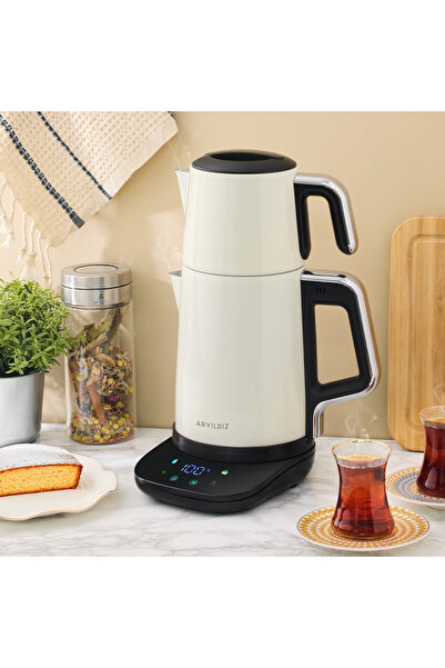 Aryıldız Vision Steel Tea Maker Cream