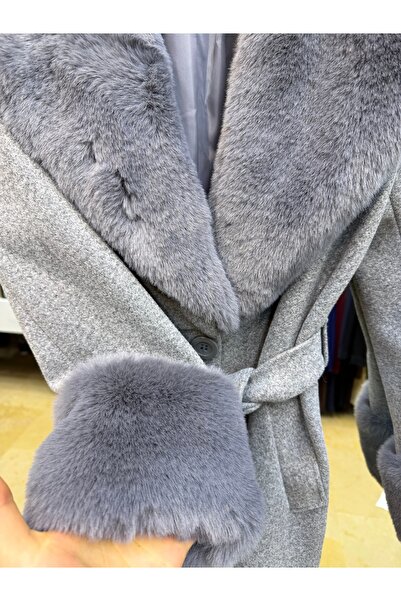 KASİDE Montreal Kürklü Yaka Kaşe Kaban – Astarlı, Düğmeli, Şık ve Sıcak