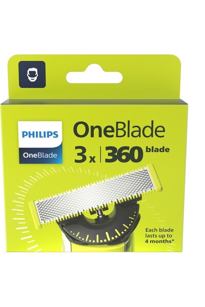 Philips Oneblade 360 Replacement Blades, 3 Pieces