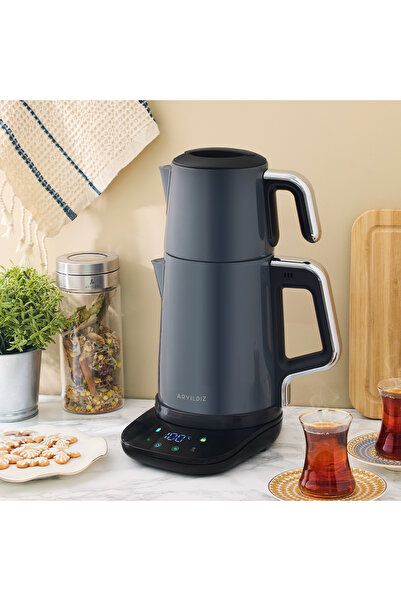 Aryıldız Vision Steel Çay Makinesi Antrasit