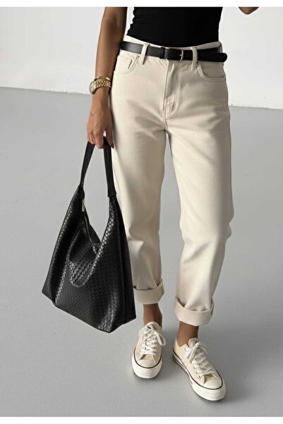 HAS MODA Women's Knitted Soft Leather Simple and Casual Large Size Shoulder Bag