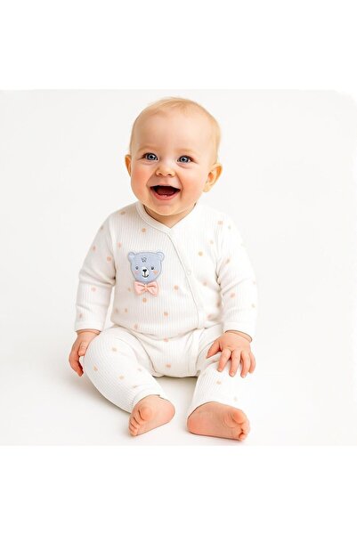 Sebi Bebe Polka Dot Bear Bow Tie Jumpsuit 1138