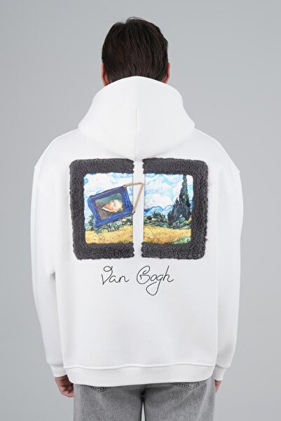 fame-stoned Φούτερ Vincent Van Gogh με τύπωμα Κεντημένο 100% βαμβάκι με κουκο...