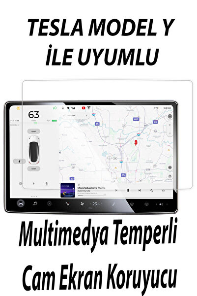 Coverzone واقي شاشة من الزجاج المقوى عالي الجودة للوسائط المتعددة للسيارة متو...