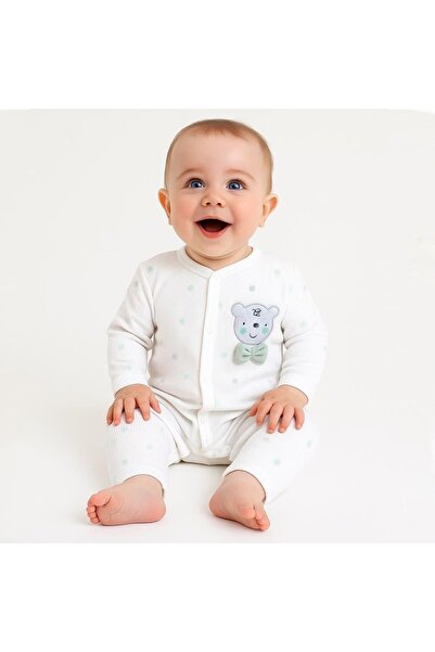 Sebi Bebe Polka Dot Bear Bow Tie Jumpsuit 1138