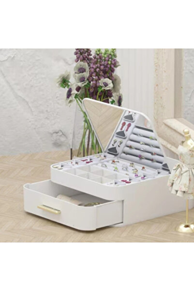 Epilons Organizator de bijuterii cu oglindă