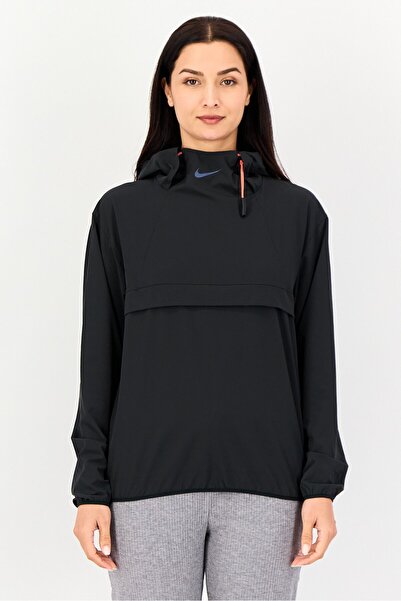 Nike Women Sportswear Fit Running Track Jacket, Charcoal Black