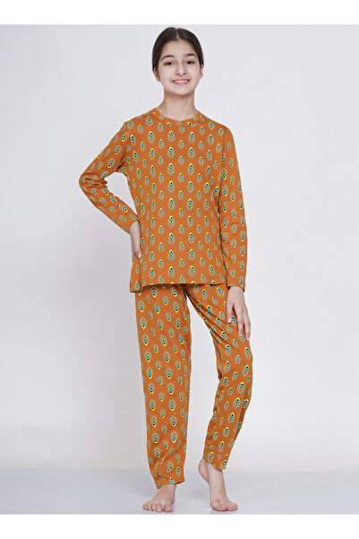 LAUREN SMITH Girl's Pajama Set Long Sleeve Top with pants 2 Piece Printed Sle...