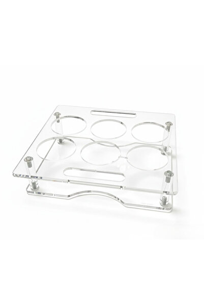 ALKHANBASHI Clear Acrylic Cup Tray Holder for 6 Glasses – Serving & Carrying ...