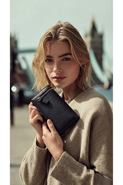 LAGRANZE Genuine Leather Women's Zipper Wallet