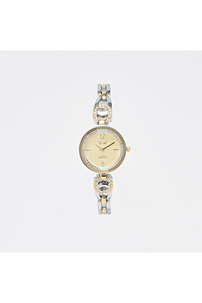 Omax Women's Silver & Gold Stainless Steel Strap Analog Wristwatch - 00JEC014...