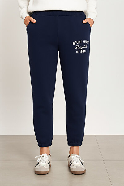 OIL PARK Women's Elasticated Leg Silim Fit Sport Mode Printed Thick Winter Sw...