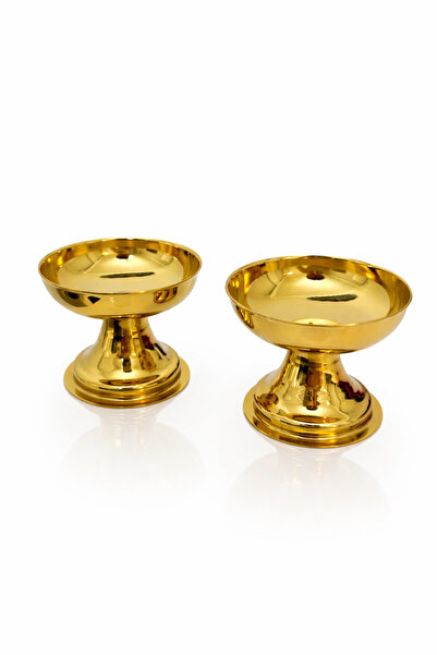 Asemi online 2'li Kahve Yanı Gold Sunumluk Mini Boy Paslanmaz Çelik