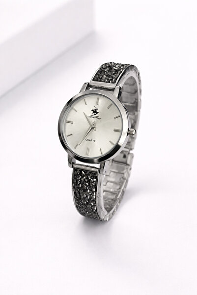 G Sport POLO Stone Detailed Metal Women's Wristwatch