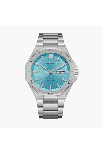 Omax Silver Stainless Steel Men's Watch