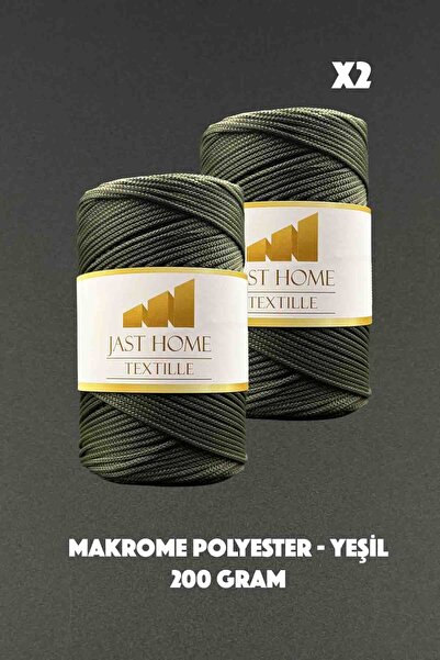 Jast Textile Makrome Polyester 2'er Adet 200'er Gram 3.5mm Supla Ve Çanta Örgü