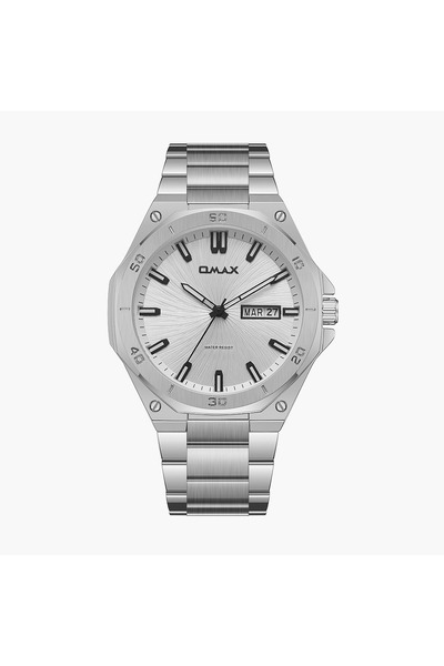 Omax Silver Stainless Steel Men's Watch