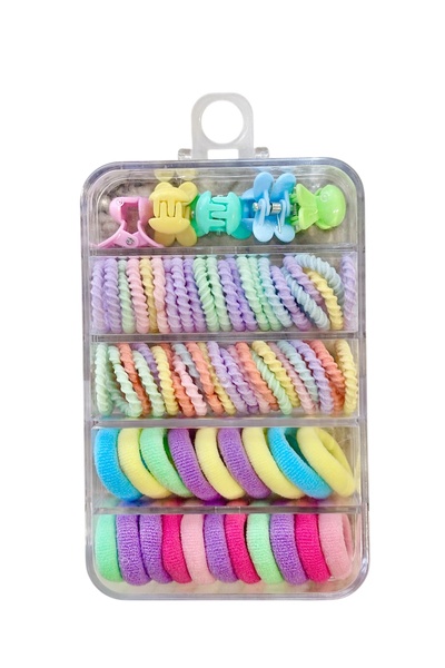 SHEKER HOME Hair Elastic & Mini Clip Set Suitable for Babies and Children