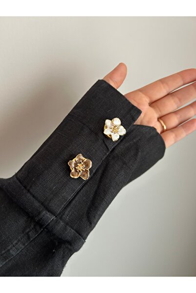 faden official 2 adet beyaz çiçek tak-çıkar düğme broşu