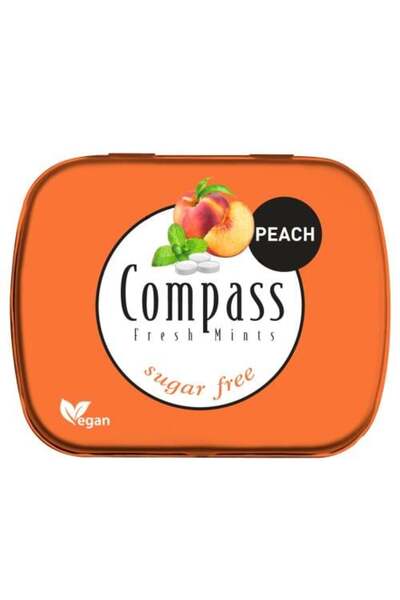 Compass معينات بنكهة الخوخ والنعناع خالية من السكر