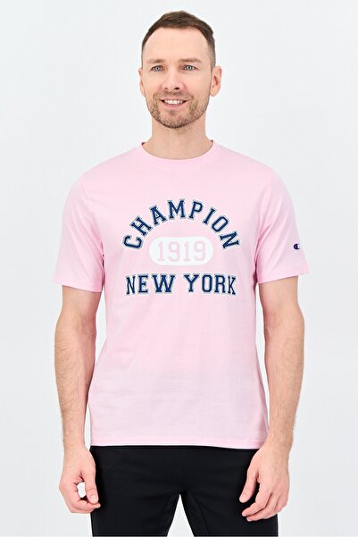 Champion Men Sportswear Fit Short Sleeve Outdoor T-Shirt, Pink