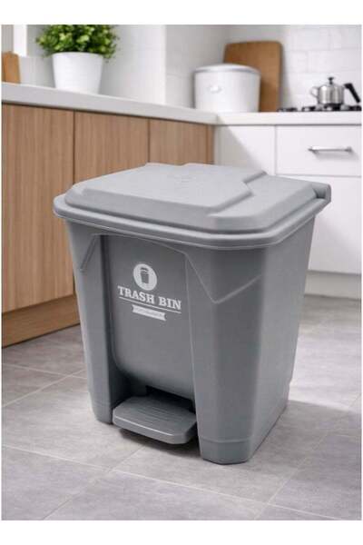 SUPPLIER 20L Plastic Pedal Trash Bin with Lid, Durable Waste Basket for Kitch...