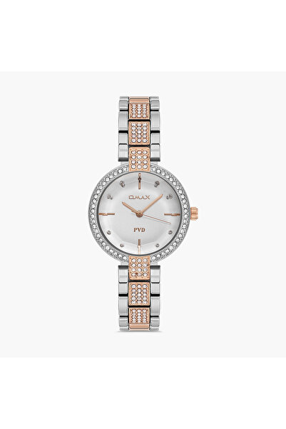 Omax Women's Silver & Gold Analog Stainless Steel Strap Watch | 00JSS026N018 ...