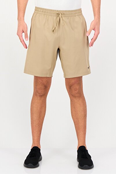 Reebok Men Sportswear Fit Brand Logo Training Shorts, Tan