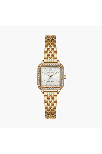 Omax Women's 23MM Gold Analog Metal Strap Watch | UT-DS004G31I