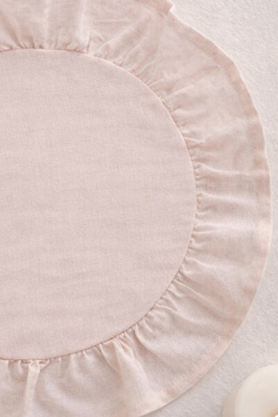 WEXSA Ruffled Supla American Service 100% Cotton Natural Woven Fabric Rufle Vintage Overlock Stitched 1 Piece