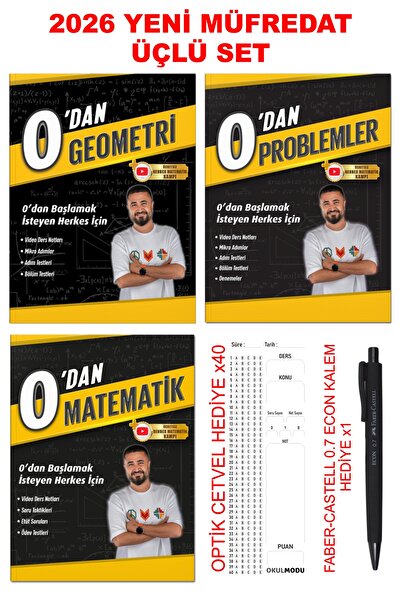REHBER MATEMATİK YAYINLARI 0'dan Geometri + 0'dan Matematik + 0'dan Problemle...