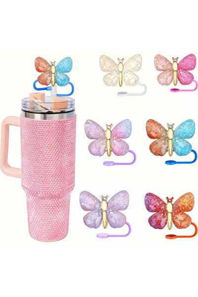 Dilekita غطاء بلاستيكي متوافق مع الترمس مصنوع من الراتنج اللامع المتدرج على ش...