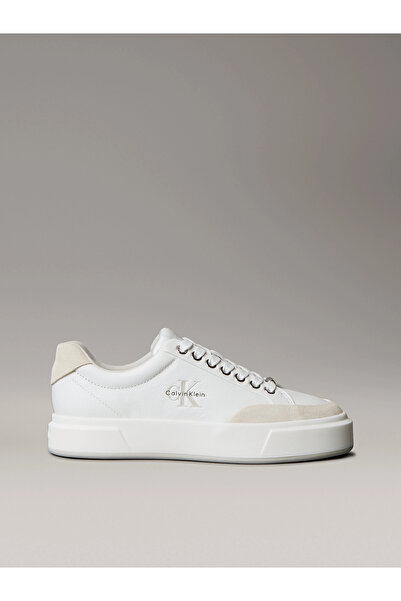 Calvin Klein Basket Cupsole šněrovací kožené smíšené dámské bílé tenisky YW0Y...