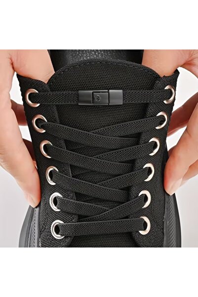 GlassySKY 1 Pair Flexible Easy No Tie Shoelaces Kids Men Women Sneakers Boots