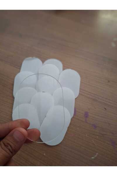 AYLAZERKESİM HEDİYELİK EŞYA 10 adet oval model 7 cm şeffaf pleksi taban