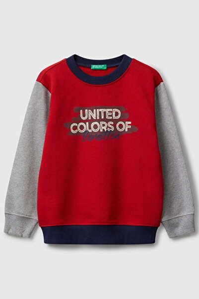Benetton Bebe Sweatshirt Erkek Bebek Kırmızı 1-6 Yaş