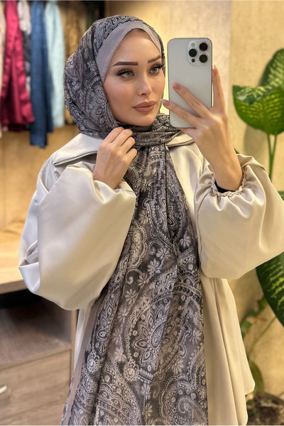 CUOCA LOUNGE Etnik Desenli İnce Vual Şal