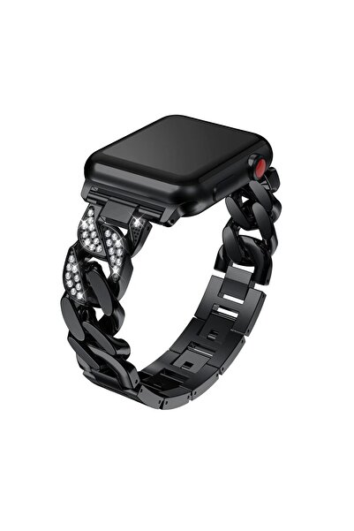 Alstrap Watch 11-10(46mm) 9 8 7(45mm) 6 5 4 SE(44mm) Uyumlu Taş Detaylı Lüks ...