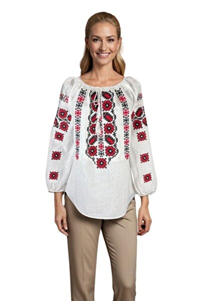 rody's forever Women's blouse DF white/orange , size L