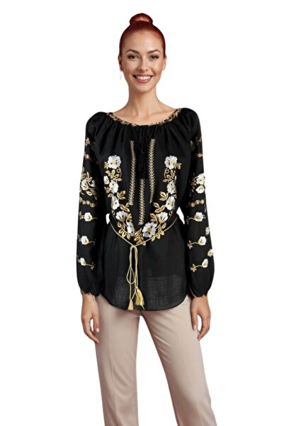 rody's forever Women's blouse DF white/orange , size XL