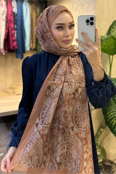 CUOCA LOUNGE Etnik Desenli İnce Vual Şal