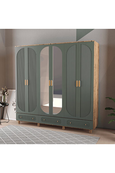 Teen & Bright SOHO 6 KAPAKLI ÇEKMECELİ GARDIROP - MDF KAPAK