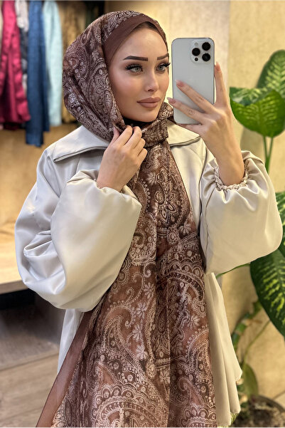 CUOCA LOUNGE Etnik Desenli İnce Vual Şal