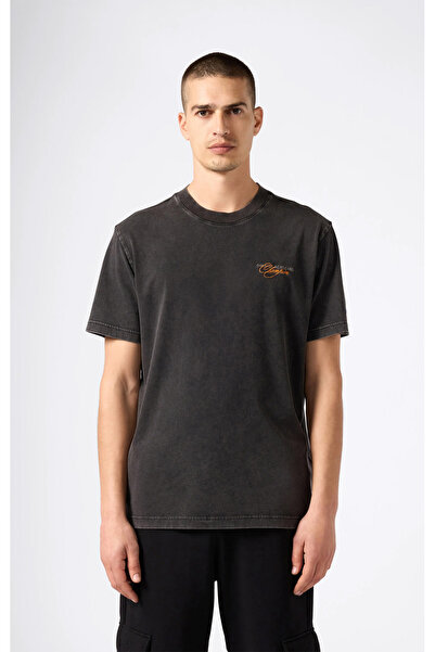 Champion Icons Wash Crewneck T-Shirt Siyah Erkek Tişört - 221576-KK001