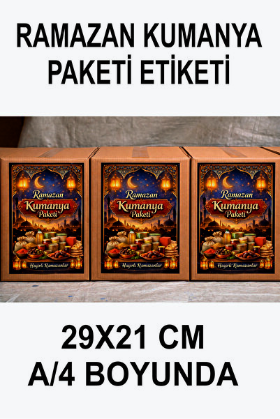 Göktuğ Hediyelik Ramazan Koli Sticker Etiketir 29×21 cm (25 Adet)