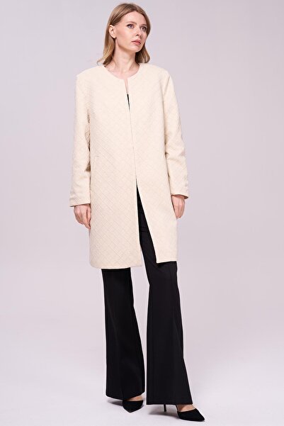 Journey O Yaka-Agraflı Uzun Ceket